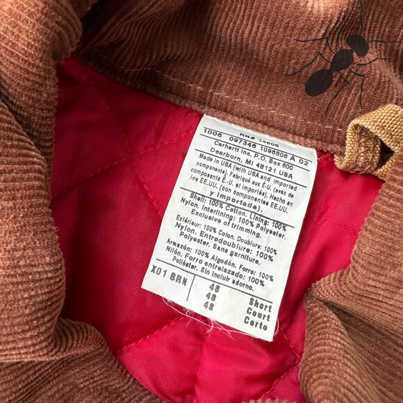 Vintage Y2K Carhartt brown cropped Detroit style work wear jacket - Picture 5 of 9